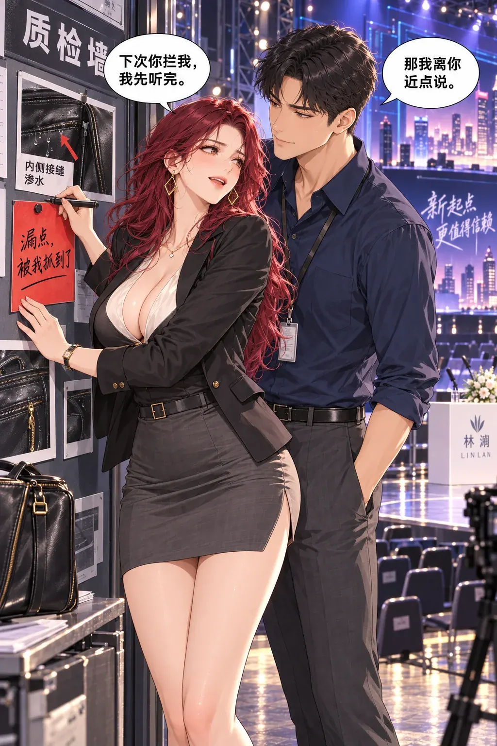 漏点，被我抓到了漫画画面：《漏点，被我抓到了》：警示卡伏笔回扣，暧昧由相互信任而来