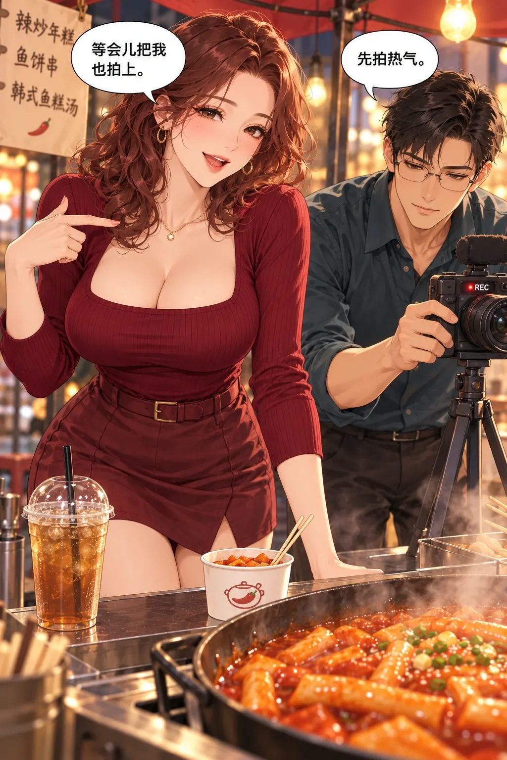 火再猛一点漫画画面：她说出诉求，周序暂时只顾热气