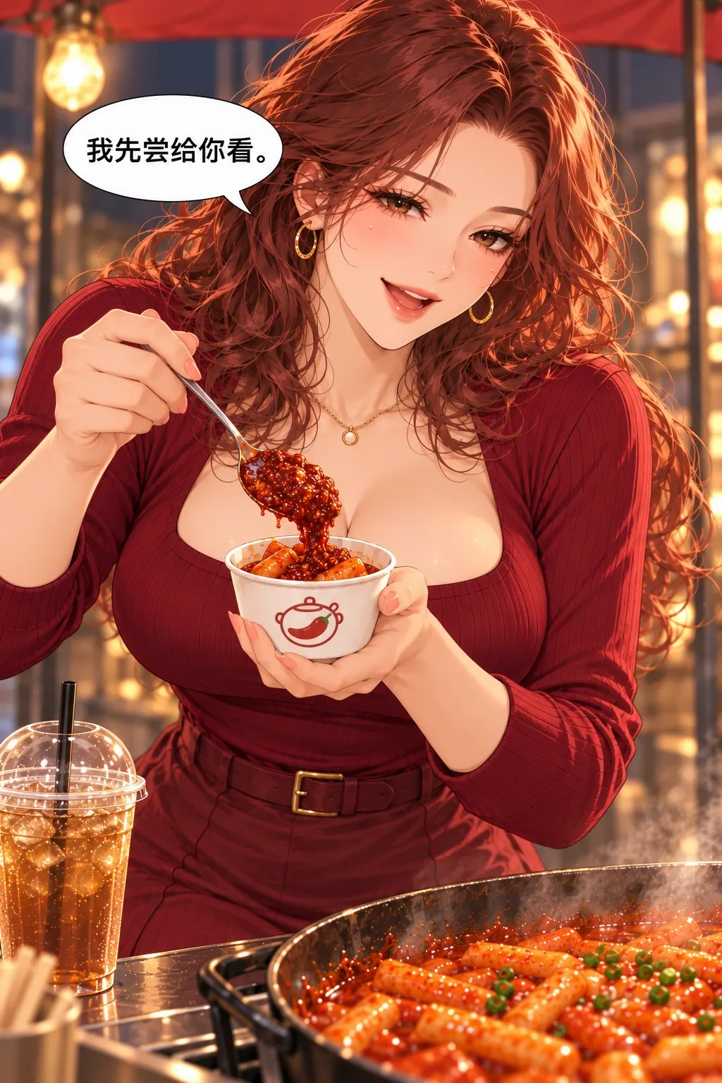 火再猛一点漫画画面：她想被拍到，错误选择把辣度拉高