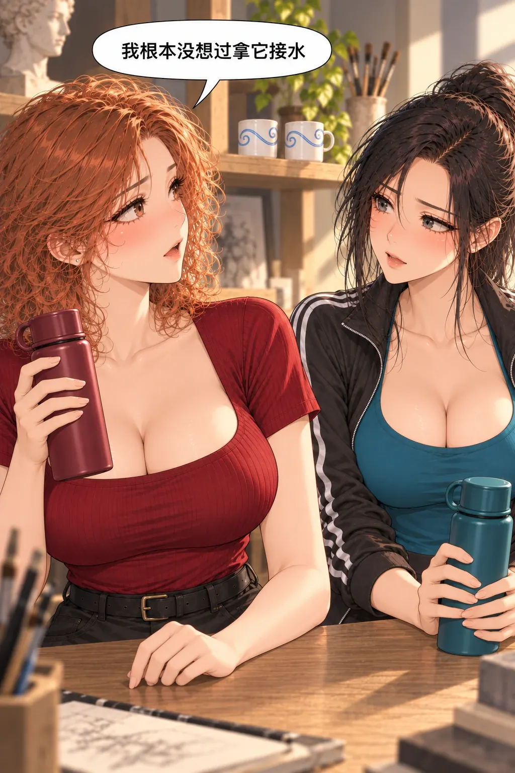 对杯的把手漫画画面：精心做的日常杯没有进入日常