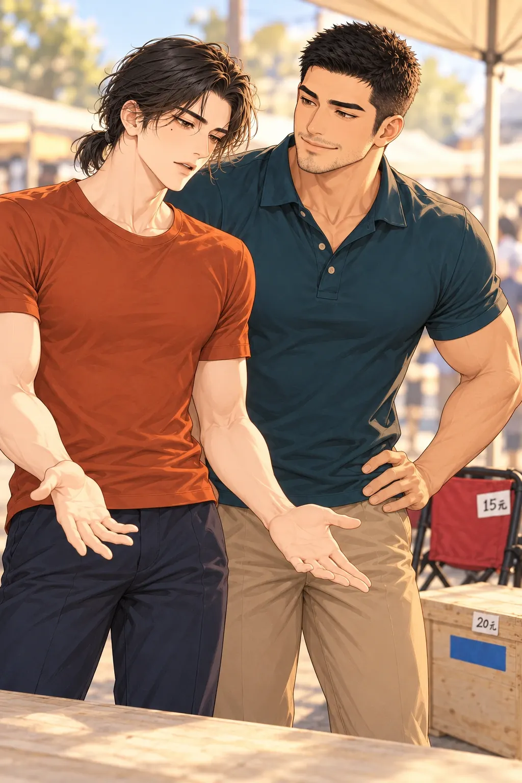 男朋友把摊包圆了漫画画面：两件旧物挪到自留区