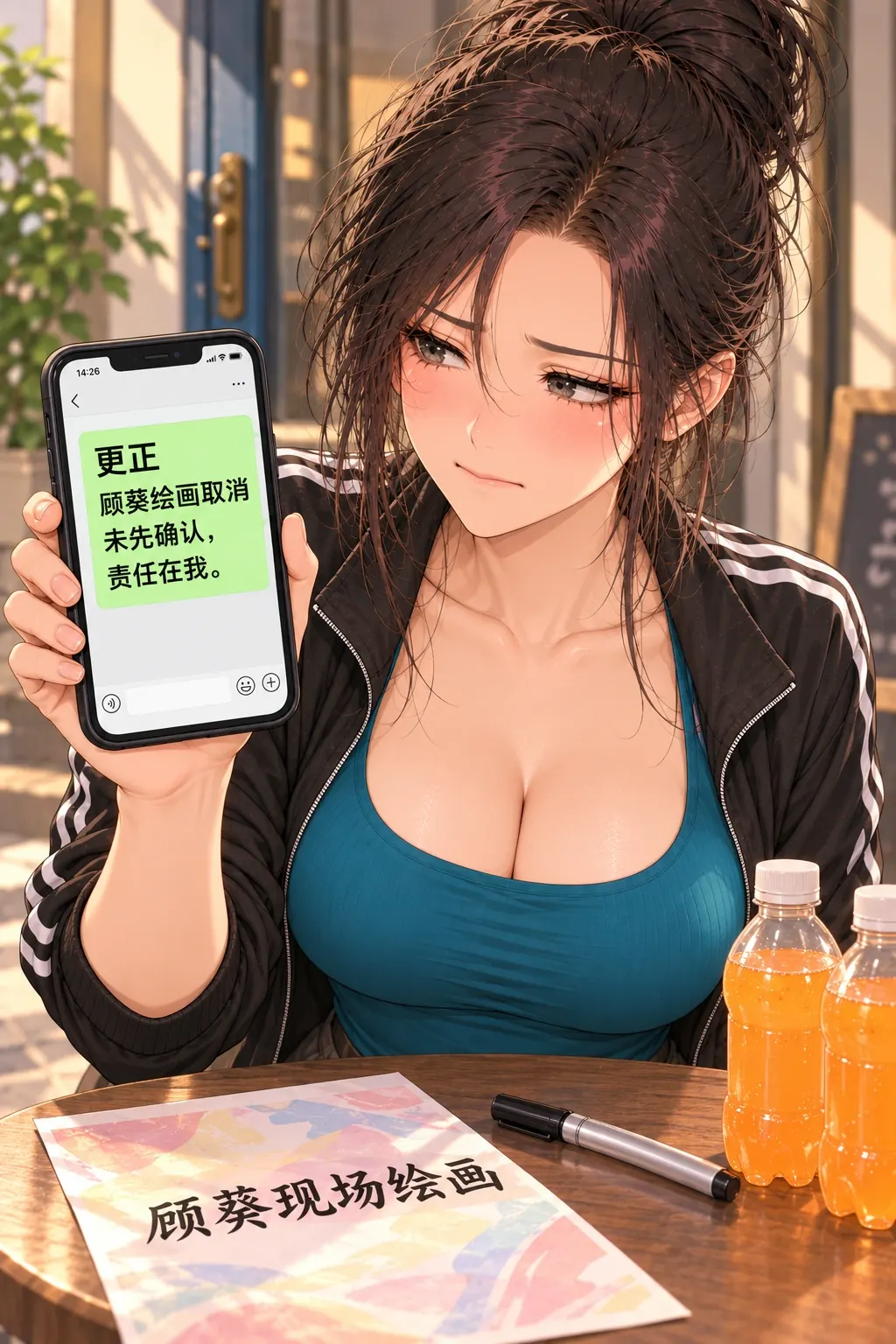 她今天下班了漫画画面：乔岚用本人账号公开更正，把原先的专业人脉面子真实撤回。