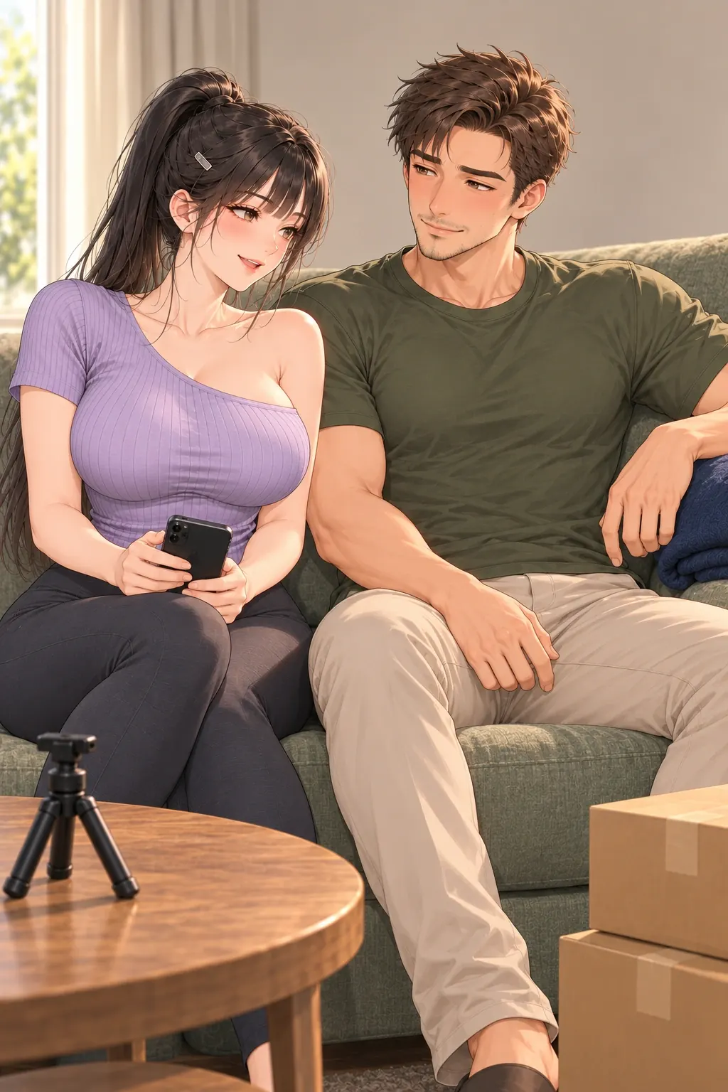 十秒收纳翻车漫画画面：迟到的真实休息终于发生，而箱仍未归位，假全屋成果没有回来。