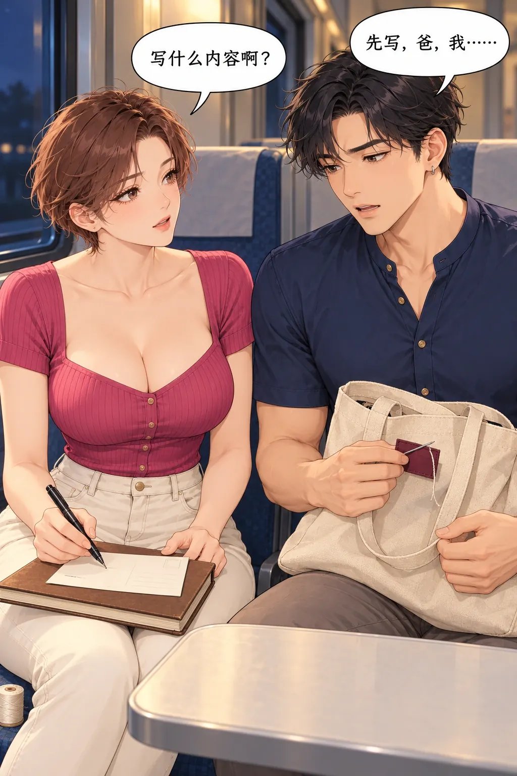 这忙还不完了漫画画面：代写没省掉孟自己的构思，还多一层口述；实际问与回答发生。