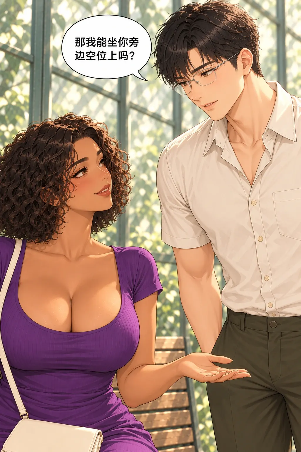 这位女士已婚漫画画面：位置的重新询问真正发生，女明确同意，本人请求取代路人技巧。