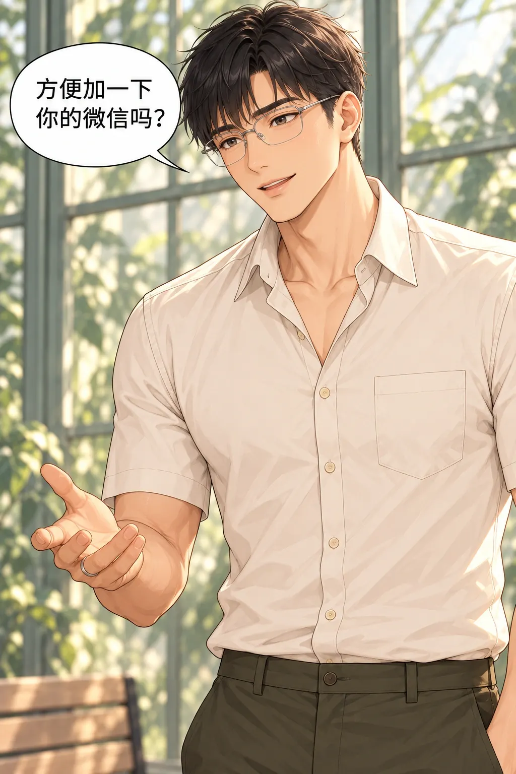 这位女士已婚漫画画面：他实际执行了夸口目标，而非一直未问却被说失败。
