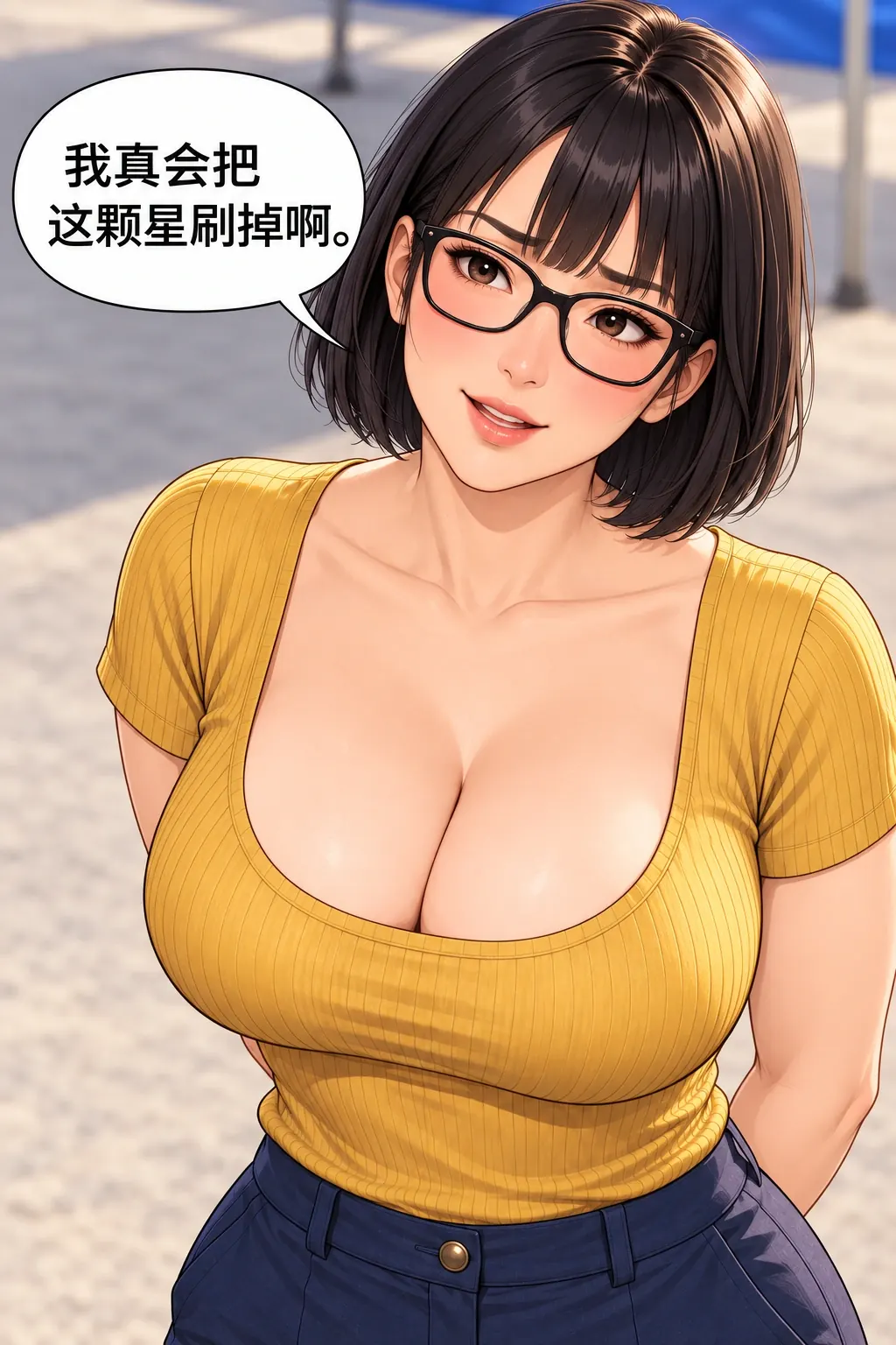 凳子卖了，星星呢？漫画画面：买家没答应保留图案，再确认是知情成交而非哄她。