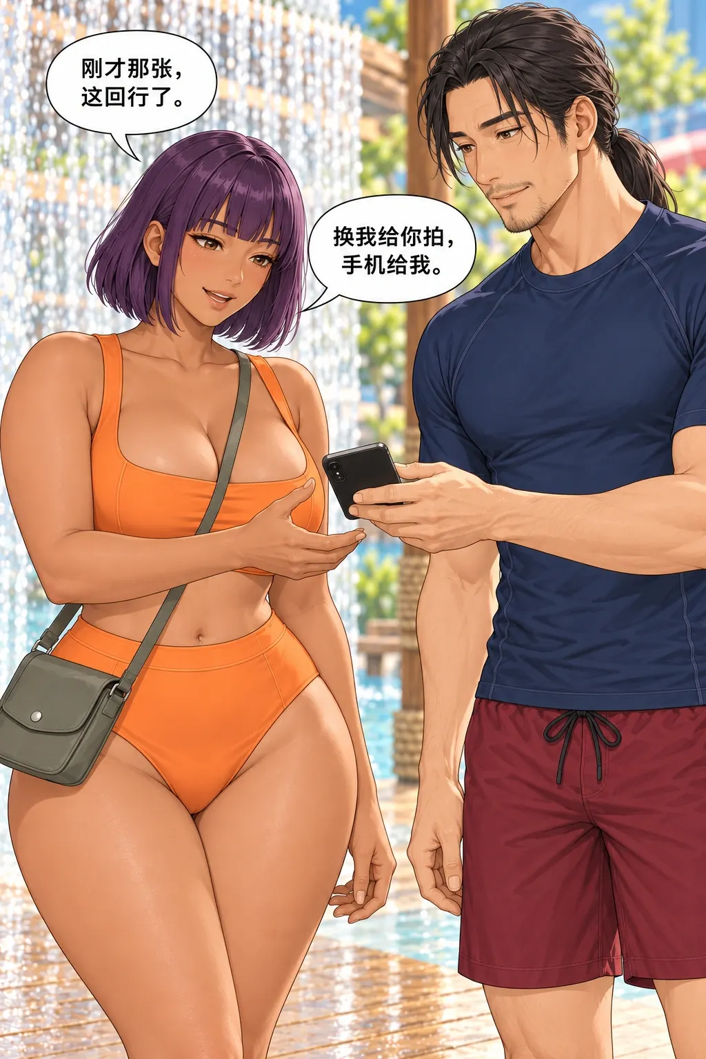 这回自然，却没拍着漫画画面：第一轮小成而约定真正换拍摄者，手机不复制。