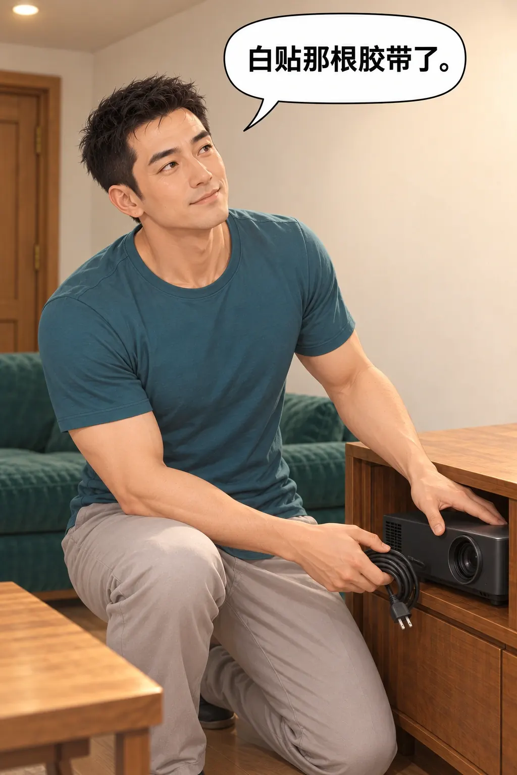 灯不认这条线漫画画面：男也自己收放，结尾空墙与开场相同，两件事却都已完成。
