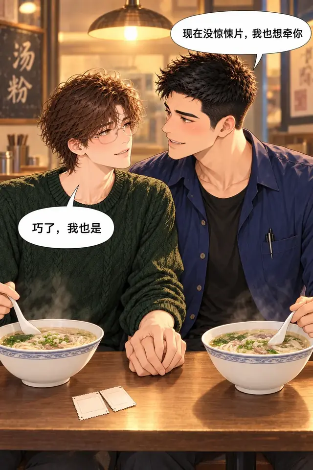 看片吃粉约会夜漫画封面